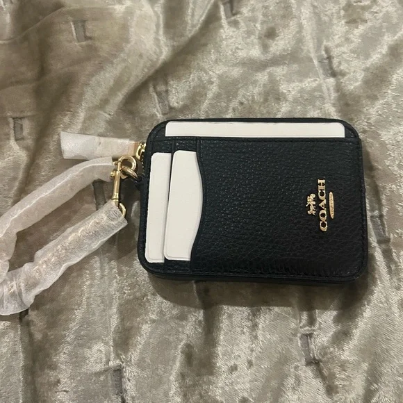 Coach Zip Card case Wallet chain - Picture 3 of 5